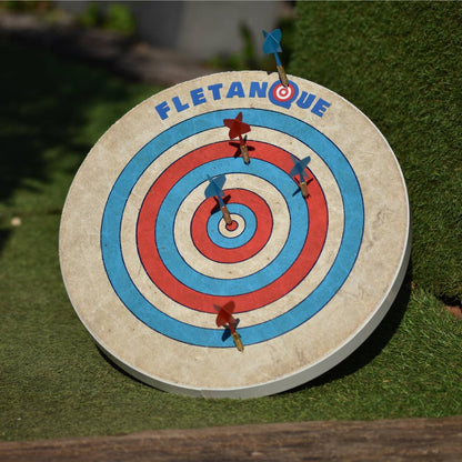 Cible de Flétanque avec 6 fléchettes