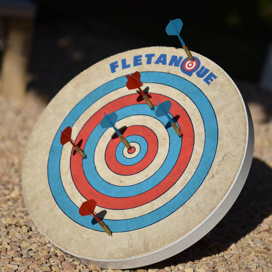 Cible de Flétanque avec 6 fléchettes